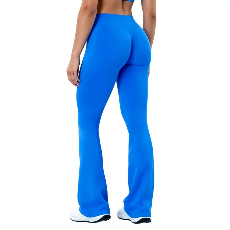 YEOREO Women’s seamless scrunch flared leggings