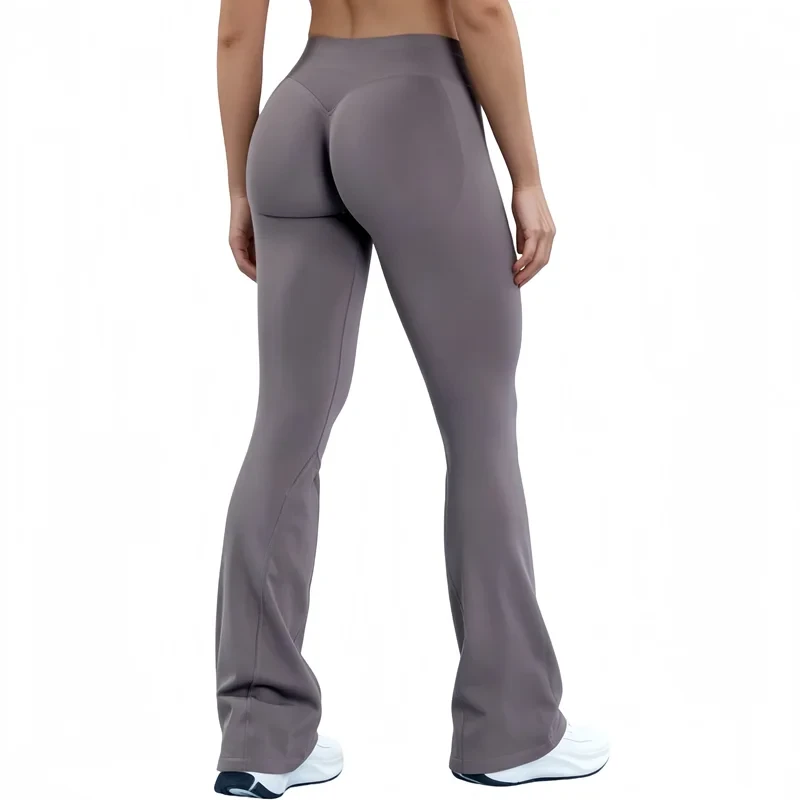 YEOREO Women’s seamless scrunch flared leggings