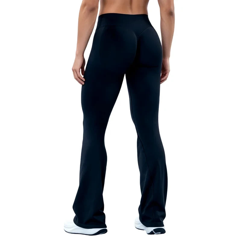 YEOREO Women’s seamless scrunch flared leggings