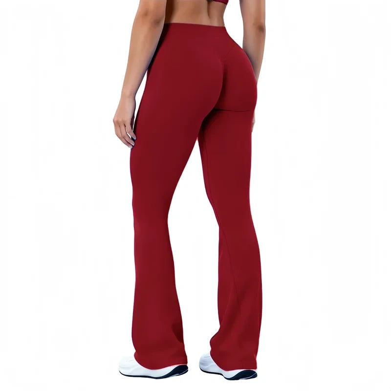 YEOREO Women’s seamless scrunch flared leggings