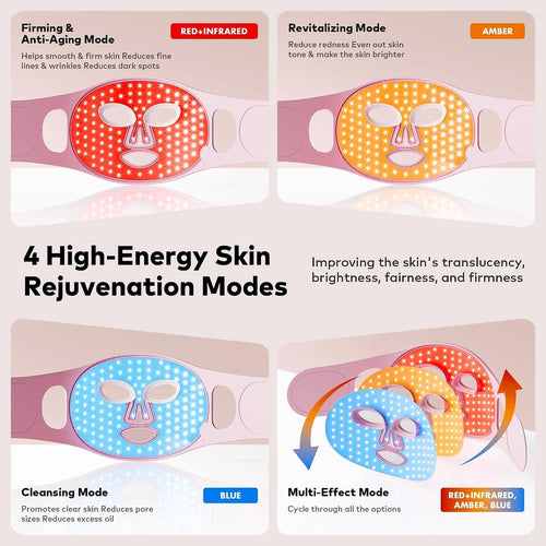 Portable LED Light Therapy Face Mask