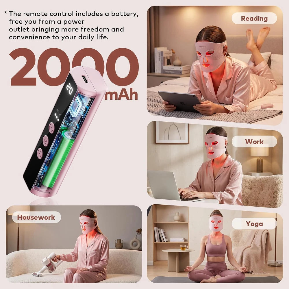 Portable LED Light Therapy Face Mask